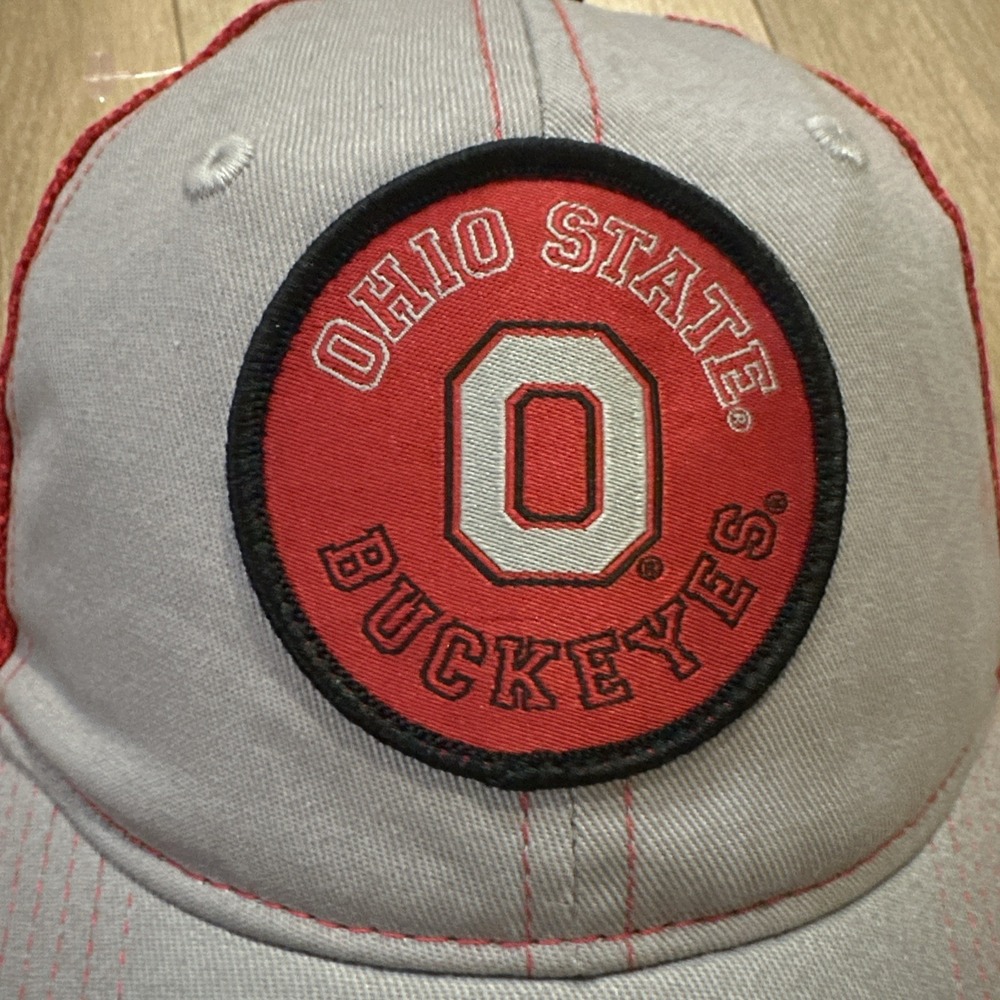 Colosseum Grey Ohio State Buckeyes Trucker Adjustable Hat SnapBack OSFM NWT - Picture 3 of 6